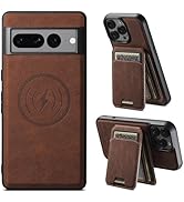 PASNEW Case for Google Pixel 9-Pro-XL,Compatible with Magsafe Wireless Charging Wallet Luxury Lea...