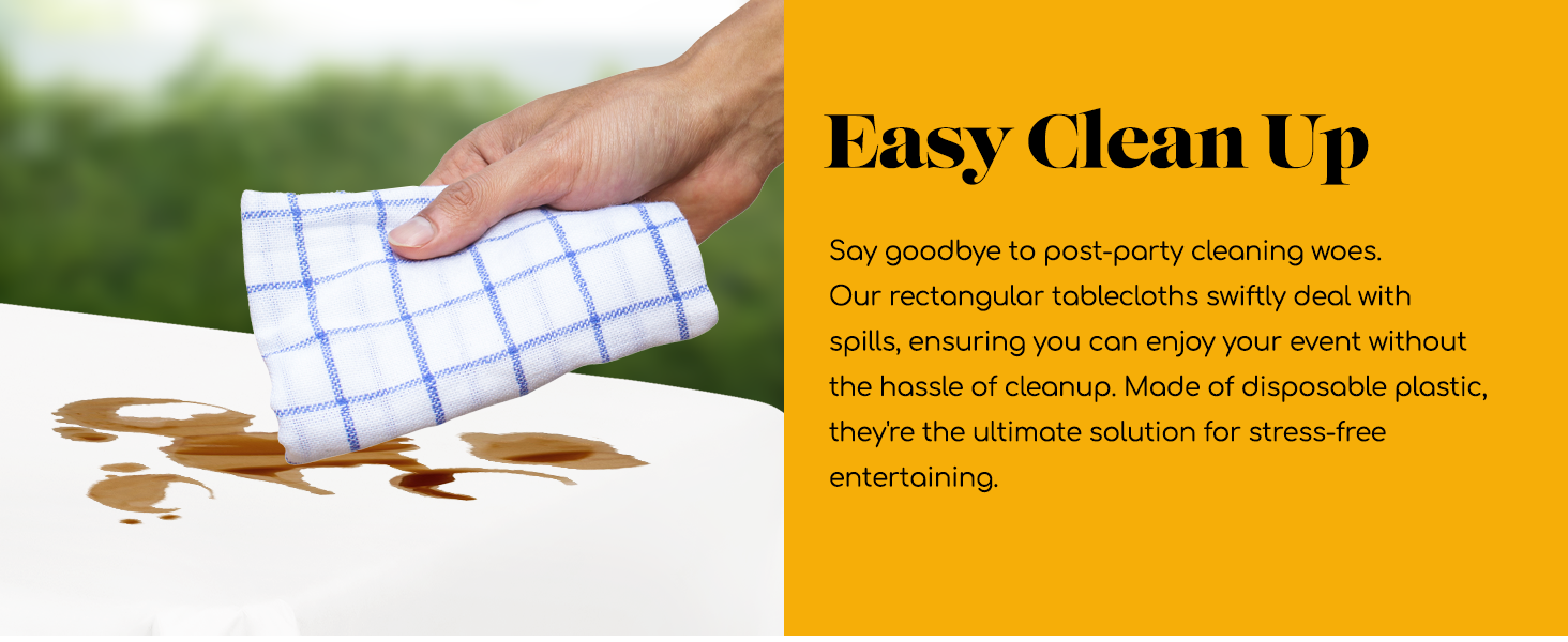 Grandipity Plastic Table Cloth White