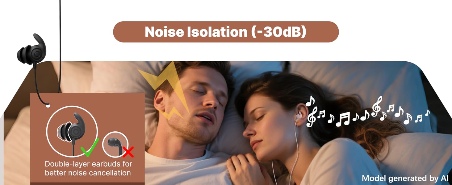 auriculares para dormir wired earbuds sleeping iphone noise cancelling earbuds wired sleep