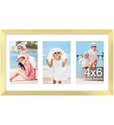 decorUhome 8x14 Picture Frames Collage Wall Decor, Display 3Pcs 4x6 Photos with Mat or 1Pcs 8x14 ...