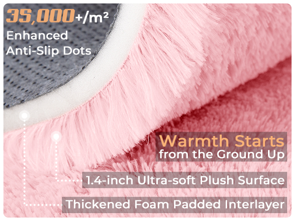 OPPODREAM Fluffy Area Rugs for Girls and Boys, Shaggy Rug for Bedroom, Fuzzy Carpet for Living Room