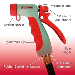 high temp hose nozzle, spray nozzle, garden hose connection, watering, cleaning, outdoors, home, diy