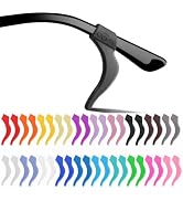 MOLDERP Glasses Ear Grips, 20 Pairs Glasses Anti-Slip, Comfortable Silicone Elastic Eyeglasses Te...
