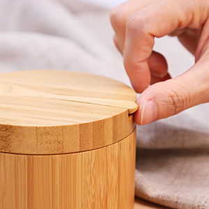 Slat box with bulit in spoon