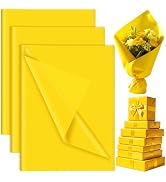 60 Sheets Yellow Tissue Paper Bulk, PLULON Gift Wrapping Tissue Paper for Packaging 14 x 20 Inch ...