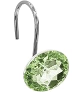 Gibelle Shower Curtain Hooks, Diamond Shaped Shower Curtain Rings Hooks for Bathroom Curtains Rod...