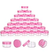 3 Gram Sample Containers with Lids, 50 Count Tiny Sample Jars, Empty Lip Balm Containers, Mini Co...