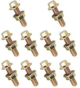 Dogary 10 PCS Auto Exhaust Manifold Bolt Kit, Non-Slip Hex Flange Nut Screws, High Strength Carbo...