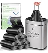 100 Count Small Trash Bags for 8-Gallon (30 L) Trash Cans, Thick Pre-separated Garbage Bags,Mini ...