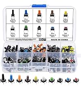 OCR 190Pcs 10 Values 6x6 Colorful Tactile Push Button Switch Micro Momentary Tact Assortment Kit