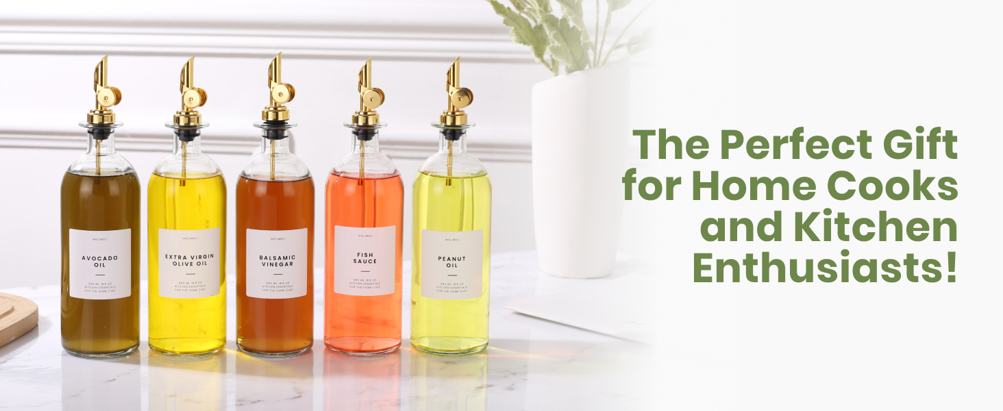 Premium Olive Oil Dispenser Bottles for Kitchen