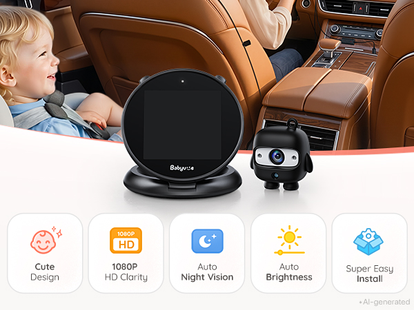 Baby Car Camera Monitor Rear-Facing