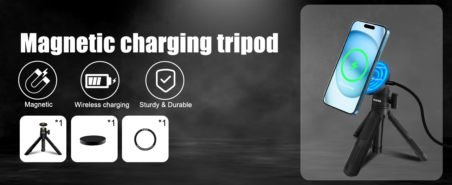 HAFOKO Magnetic Charging Tripod