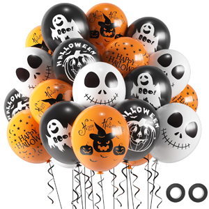 halloween balloons halloween decoration balloons scary halloween balloons orange, black balloons