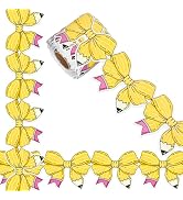 FYSUIMU 65.6 Ft Pencil Coquette Bow Bulletin Board Border Back to School Pencil Bowknot Die Cut T...