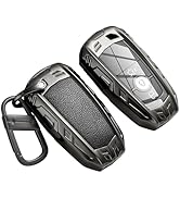 Car Key Fob Cover for Ford with Keychain,Accessories for Ford Mustang Explorer Fusion Escape F150...