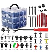 910Pcs Car Push Retainer Clips Plastic Fasteners Kit with 27 Most Popular Size Nylon Bumper Fende...