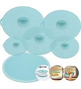 Splatter Guard Silicone Mat & Trivet - Microwave Cover, Pot Holders, BPA Free Silicone Suction Lids