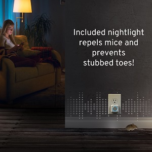 nightlight, rodent repellent, mice repellent, plug in repellent, rat repellent