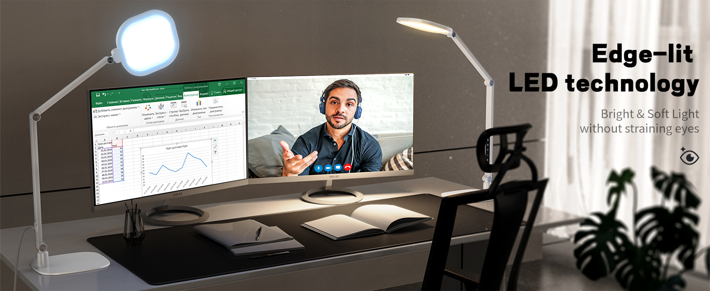 LED Desk Lamp for Home Office