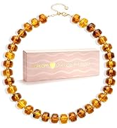 POPLOPP Chunky Beaded Necklaces for Women Boho Large Bead Choker Necklace Fashion Trendy Summer B...