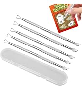 Lottery Ticket Scratcher Tool 5PCS Portable Multi-Use Metal Lotto Scraping Tool with Plastic Box ...