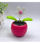Solar Dancing Flower Car Dashboard Decorations - Funny Solar Powered Dancing Flower Pot Car Ornam...