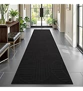 Findosom Washable Runner Rug 2x8, Geometric High-Low Textured Non Slip Hallway Runner Rug with Ru...