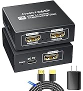 HDMI 2.1 Splitter 1 in 2 Out 8K@60Hz w/ 4ft 8K HDMI Cable, HDCP 2.3 4K@120Hz HDMI Audio Splitter ...