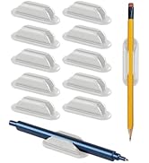 Tiizze Adhesive Pencil Holders for Desk Set of 10 - Silicone Pen Holder with 15 PCS Adhesive Pads...