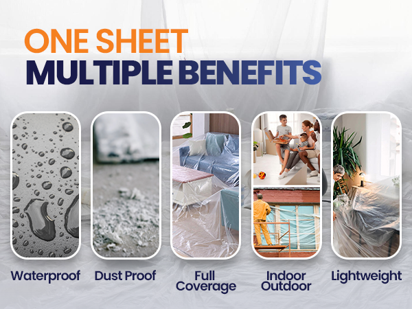 clear plastic drop cloth