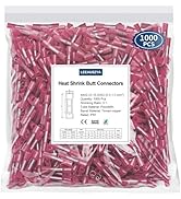 1000 Pcs Heat Shrink Wire Connectors, 22-16 AWG Waterproof Electrical Insulated Crimp Wire Splice...