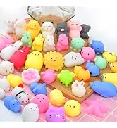 Squishies 40pcs Mochi Squishy Toys Party Favors for Kids Stocking Stuffers Mini Kawaii Squishy Tr...