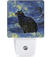 Jopowide Black Cat Night Light, Dusk to Dawn Smart Sensor Nightlight for Bedroom Bathroom Kitchen...