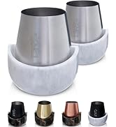 Gusto Nostro White Marble Wine Chiller for Glass and Stainless Steel Tumbler Set of 2 - Freezable...