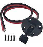 Halokny 10AWG Solar SAE Socket sidewall Port, 2 Feet SAE Solar Quick Connect Panel Flush Mount Pl...