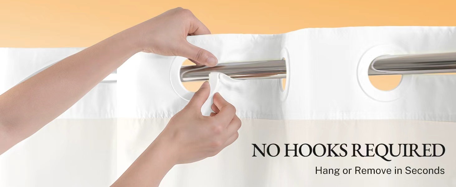 shower curtain no hook