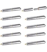 TWINKLEMON 10PCS 5 Inch Weld On Hinges Heavy Duty Bullet Barrel Weldable Hinges with Grease Fitti...