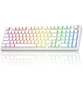 AULA F99 Pro Wireless Mechanical Keyboard-Silent Version,BT5.0/2.4GHz/USB-C Hot Swappable Custom ...