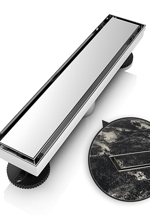 brushed shower drain