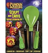 Pumpkin Masters Sculpt and Carve Pumpkin Carving Kit – 4-Piece Halloween Decorating Set with Scoo...