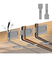 80PCS Hook and Loop Cable Ties, Hook and Loop Cable Straps, Under Desk Cable Management, Adhesive...