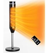 Space Heater for Indoor Use, Tower Room Heater with Remote Control, 1500W Ceramic Electric Heater...
