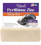 Pyrithione Zinc Soap Bar for Face & Body, 4oz | 2% ZnP Bar Soap Skin Repair Cleanser for Acne, Ro...
