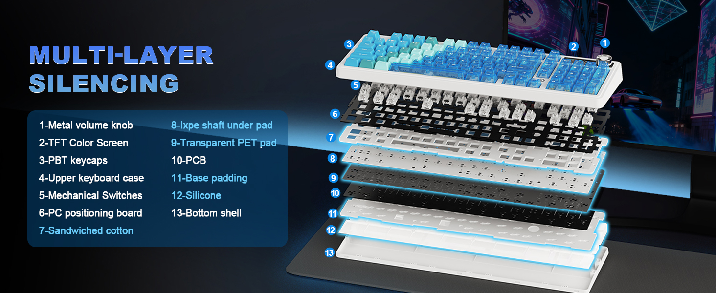 AK980 V2 Pro Wireless Mechanical Keyboard