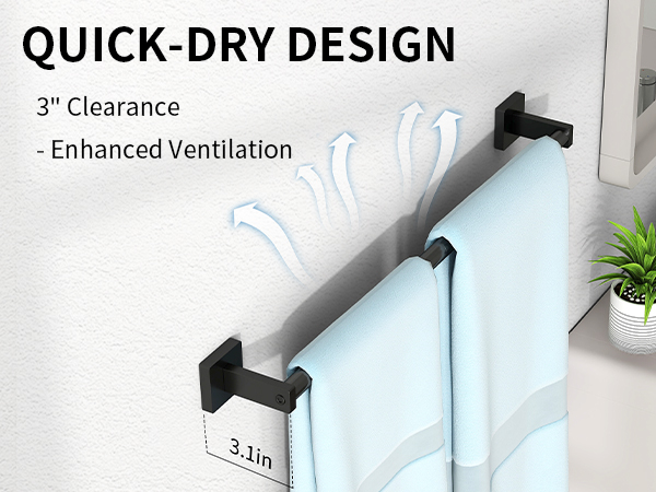 towel bar for bathroom wall