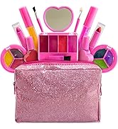 Kids Makeup Kit For Girl - 13 Piece Washable Kids Makeup Set – My First Princess Make Up Kit Incl...