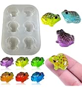 Cute Tiny Frog Figurines Resin Silicone Mold Micro Dollhouse Animal Epoxy Casting Mold for DIY Re...