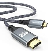 ZeniKon 4K Micro HDMI to HDMI Cable 6FT, High Speed HDMI to Micro HDMI Cable Adapter Nylon Braide...