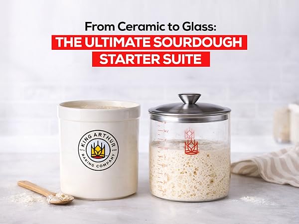 King Arthur Baking Company Classic Sourdough Storage Crock, Ceramic